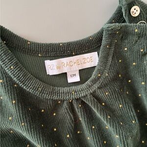 3 DRESSES! Green Dress with Gold Dots